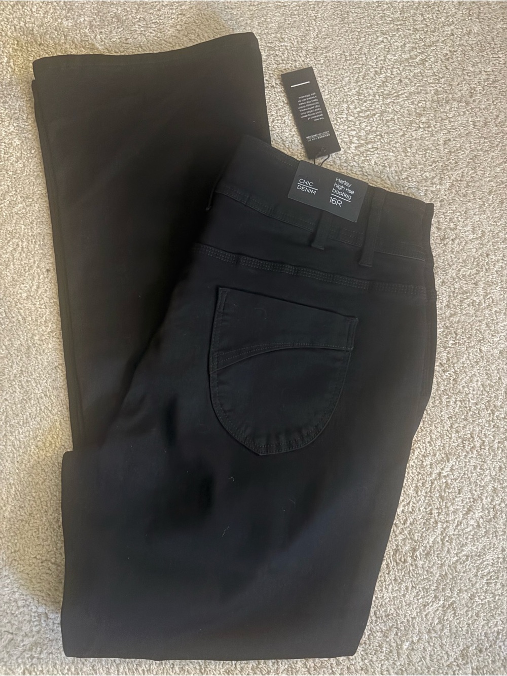 Women’s city Chic Harley High Rise Black Jeans, 16R NWT